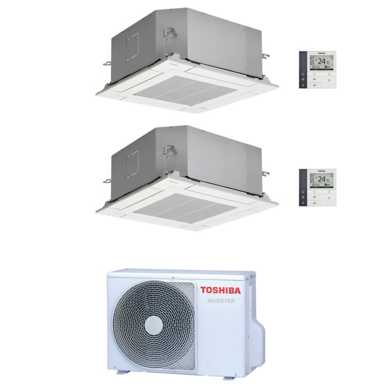 https:zetaidraulica.gumlet.io condizionatore toshiba dual split cassetta compatta a 4 vie 1300013000 btu inverter ras 2m18g3avg e a