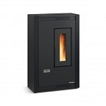 STUFA A PELLET LA NORDICA EXTRAFLAME LUISELLA 5.0 5,1 KW IN ACCIAIO COLORE NERO AD ARIA