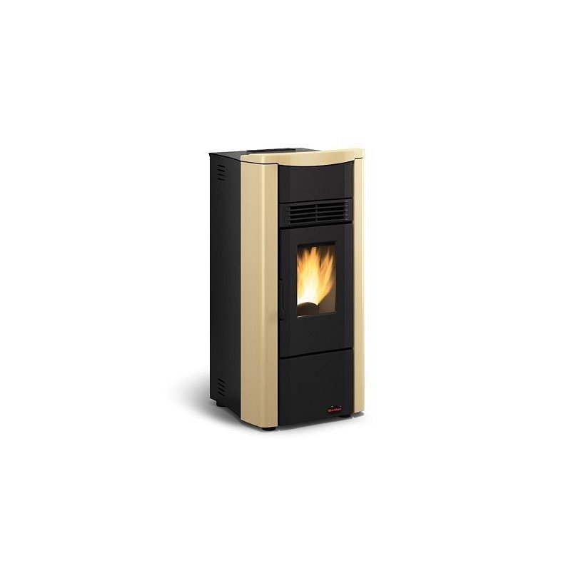 https:zetaidraulica.gumlet.io stufa a pellet la nordica extraflame giusy evo 70 kw in acciaio e top in maiolica colore pergamena ad aria