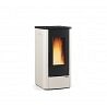 STUFA A PELLET LA NORDICA EXTRAFLAME DAHIANA 5.0 10 KW IN ACCIAIO E TOP IN GHISA COLORE AVORIO AD ARIA