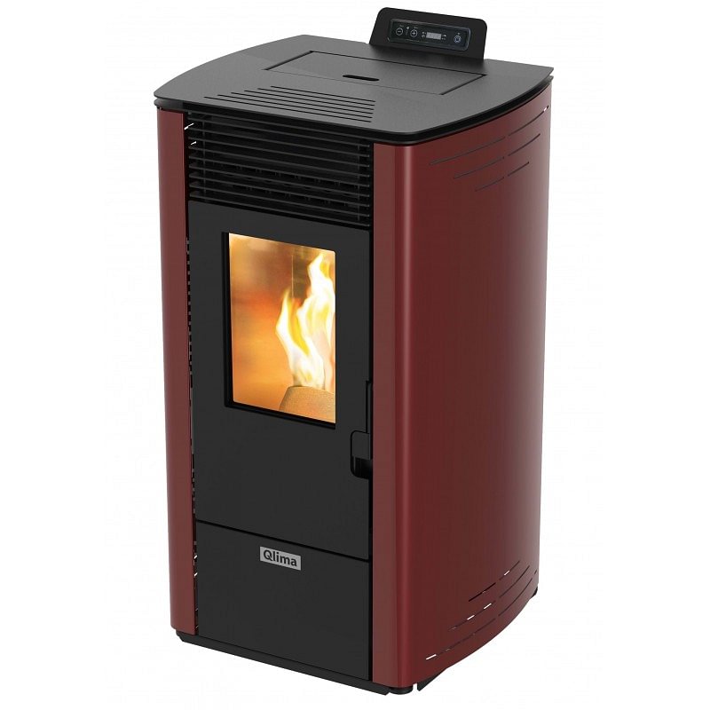 https:zetaidraulica.gumlet.io stufa a pellet qlima eleonora 74 s line 745 kw in acciaio rossa ad aria ventilata